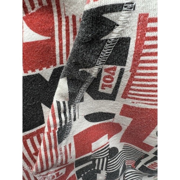 Vintage Volcom Hoodie Eastern Block RARE Med All Over Print Volcom Red Black Y2K - Picture 5 of 13